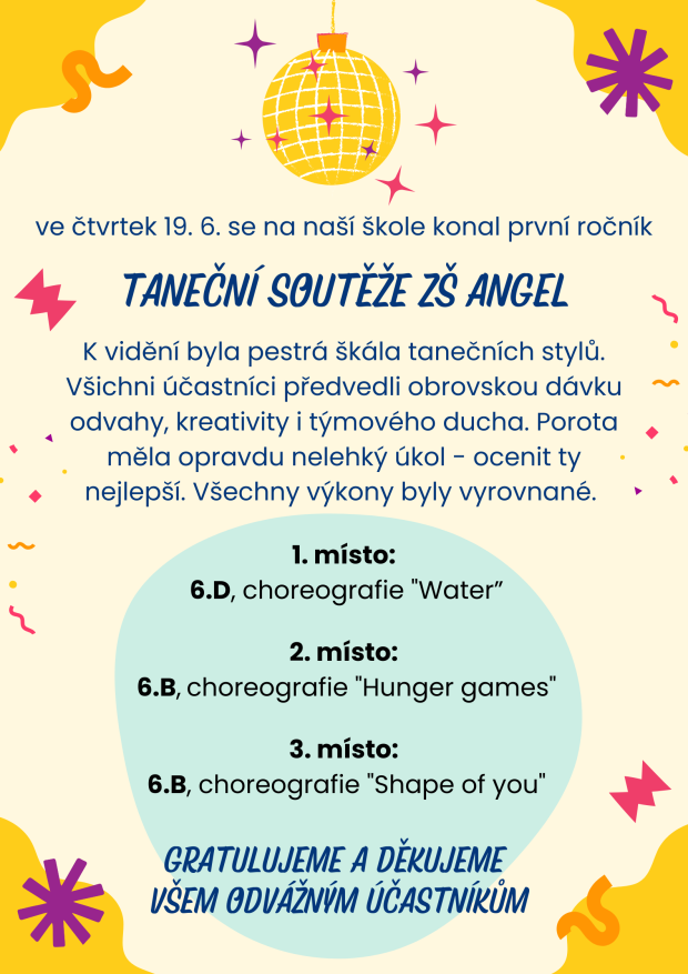 Taneční soutěž ZŠ ANGEL